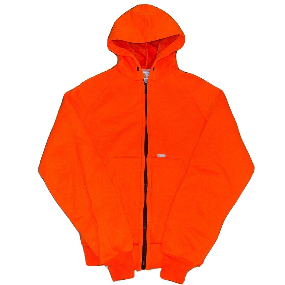 Vintage 80s Carhartt Rugged Outdoor Wear SOFT Full Zip Hoodie Sweatshirt Size S